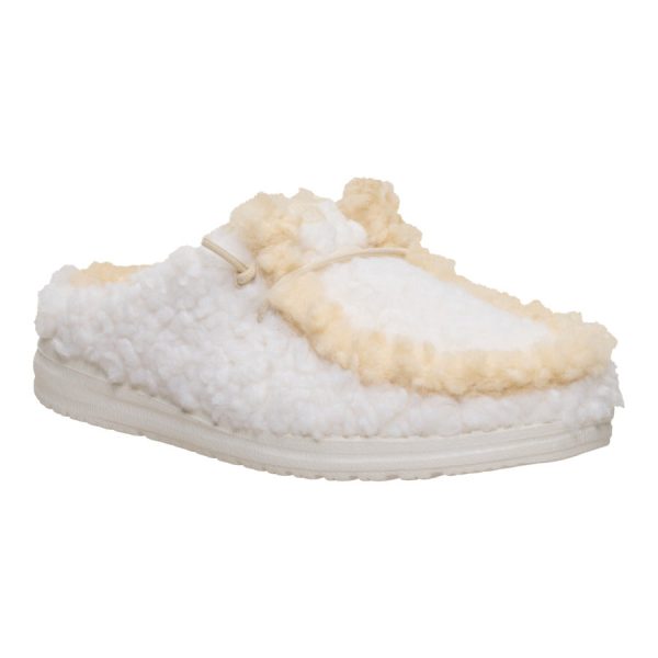 Wendy Slipper - Egret/Wood Ash
