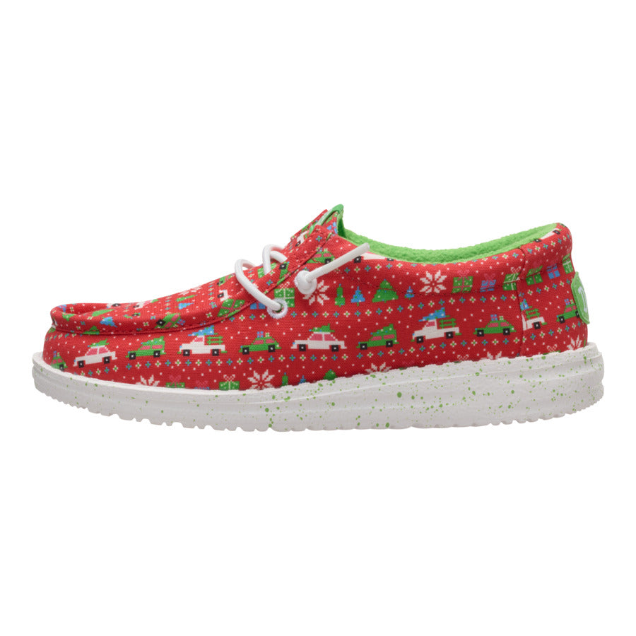 Wally Youth Holiday Sweater - Red/Green